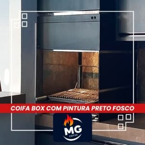 Coifa Box com Pintura Preto Fosco